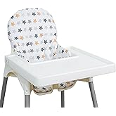 Lomgwumy for IKEA High Chair Cushion, High Chair Pad for IKEA Antilop Highchair, Cotton Non-Slip, Soft, Baby Sitting More Com