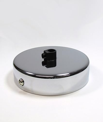 1 Point Ceiling Rose Mirror Chrome Amazon Co Uk Lighting