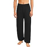 AvaCostume Men's Lightweight Loose Yoga Pants Elastic Waist Modal Yoga Harem Pants