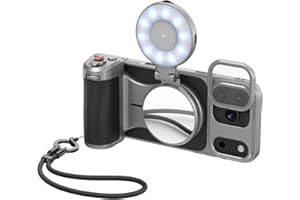 TELESIN Master Grip Kit for iPhone 17 Pro Max, Magnetic Phone Camera Grip with C03 Selfie Light+ UV Filters, Creator Kit Built 3200mAh Battery Wireless Charging Powergrip - Cooling Graphene Case