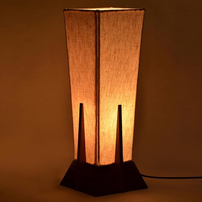 ExclusiveLane 14Inch Pyramid/Decorative Table Lamp in Sheesham Wood - Gift Item