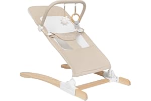 Baby Delight Heirloom Aspen Wooden Baby Bouncer | Infant Baby Chair | 0 – 6 Months | 100% GOTS Certified Cotton Fabrics | Organic Oat