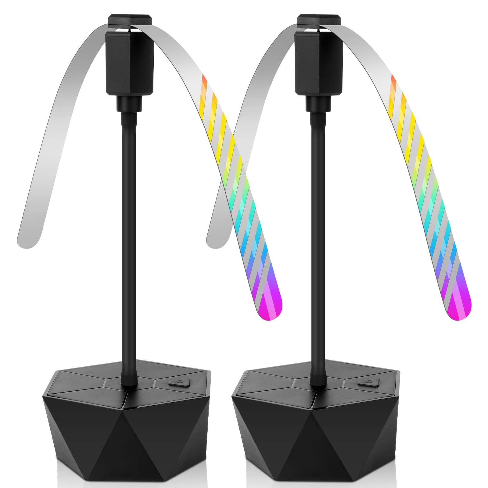 AMFUN Fly Repellent Fan, 2PCS Automatic Bugs Repellent With Soft Blades for Restaurants, Electric Fly Fan for Table, Portable for Picnic, BBQ, Camping