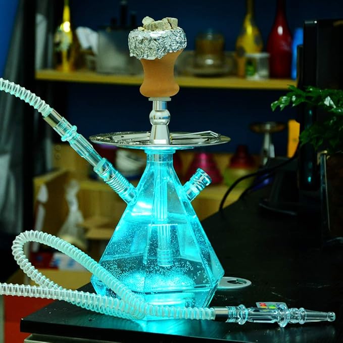 Hookah Set, Transparent Acrylic Hookah Set, LED Hookah Lamp