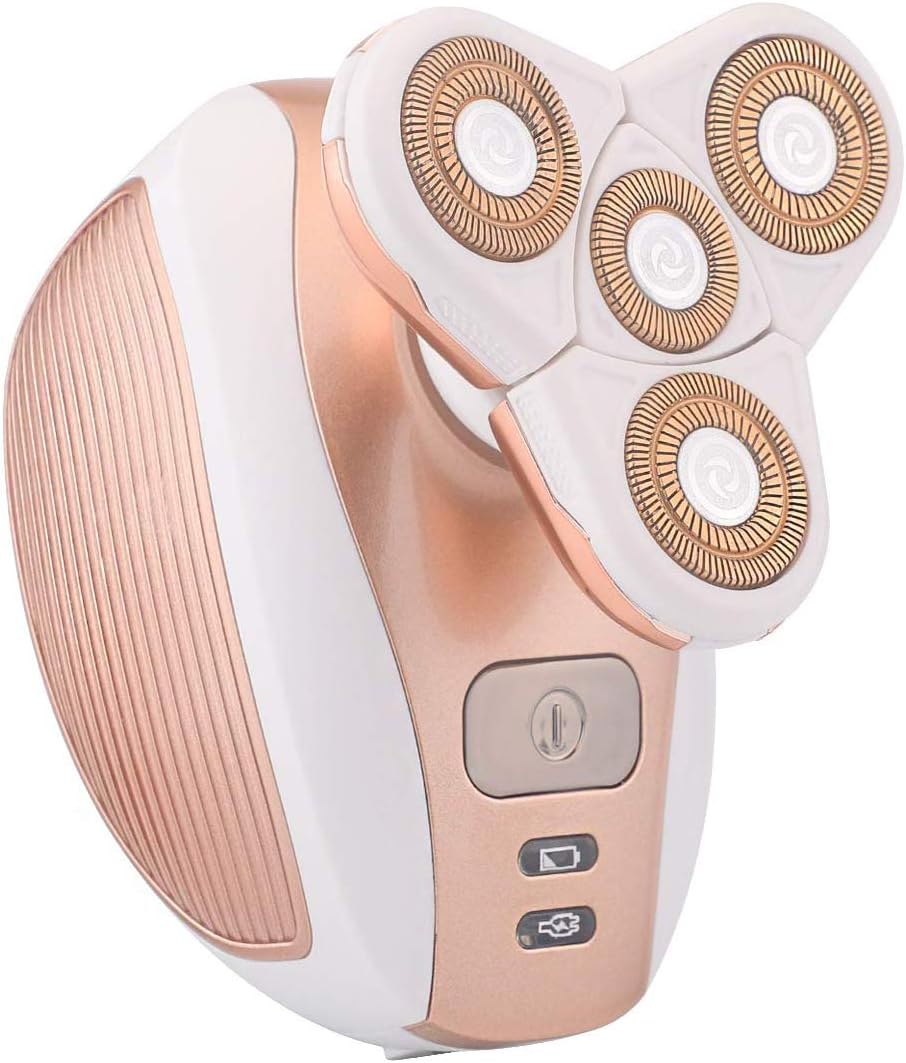 Jugaogao Womens Electric Shaver Razor, Ladies Painless Trimmer for Body Underarms Armpit Bikini Facial Cordless