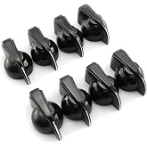 BLLNDX Chicken Head Knob 8PCS Black Vintage Guitar Amplifier Potentiometer Knob with Set Screw