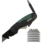 Nova Muti-tool Folding Utility Knife with 5 Extra Utility Blades, Quick-Change Blades &amp; Blade Storage, Multifunctional Heavy Duty Box Cutter for DIY &amp; Professionals