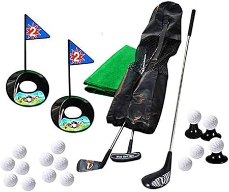 Amazon 21セットのゴルフ子供のゴルフ革新セットプラスチックゴルフ玩具マッチングゴルフ収納バッグ ゴルフ おもちゃ