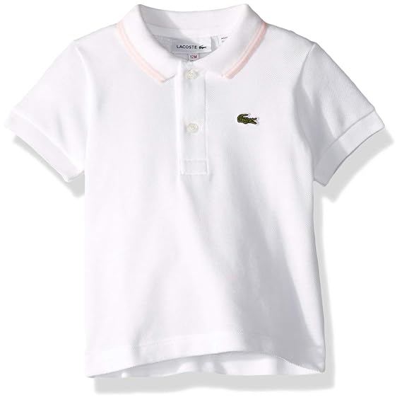 Lacoste Baby Infant Layette Short Sleeve Pique Semi Fancy Polo Gift Box