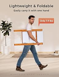 Miscoos 3 Step Ladder, Lightweight Portable Folding
