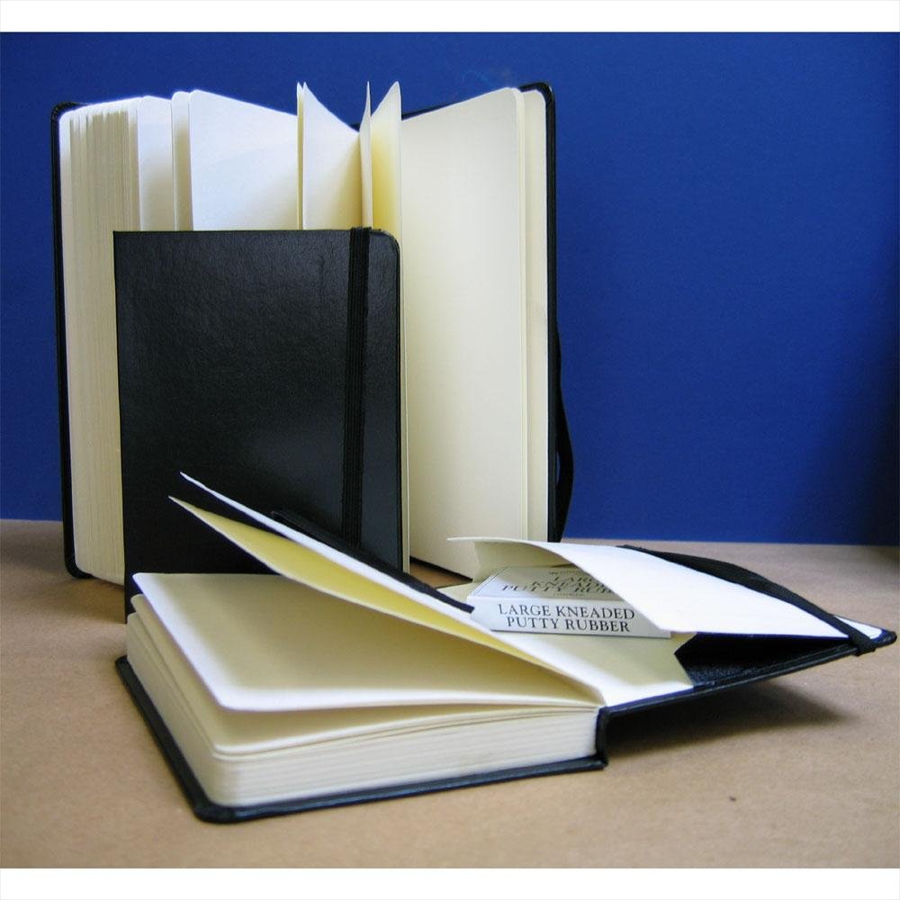 SEAWHITE Black Cloth Hardback Artists Sketchbook 140gsm Square 195X195 by Seawhite Blocchi e