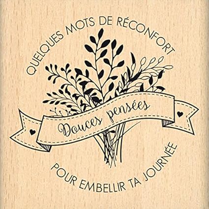 Florileges Design Fe Timbro Parole Di Conforto Legno 7 X 7 X 2 5 Cm Amazon It Casa E Cucina
