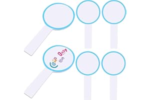 EXAOMBLE 6Pcs Erasable Handheld Scoreboards Dry Erase Paddles Small Whiteboards for Judges Voting and Game