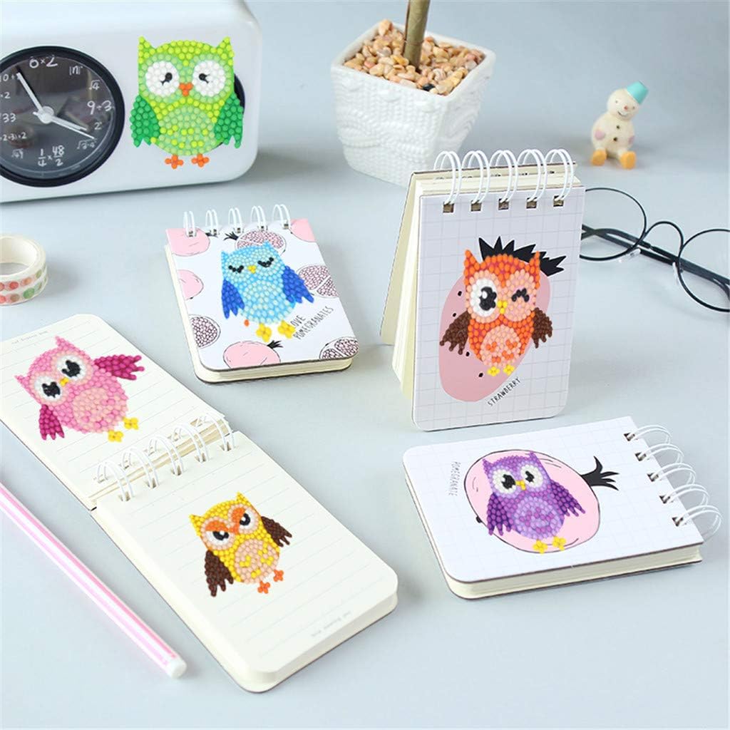 Diamond Painting Kits for Kids and Adult Beginners, ForTomorrow 5D DIY Mini Cute Sticker Coffee Mug Cellphone Case Cover Crystal Rhinestone Embellishment Kids Mural Appliques (Diamond Sticker Owls 01)