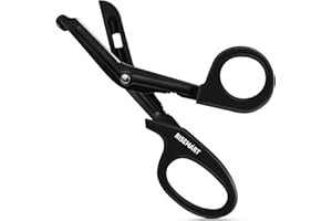 RISEMART Trauma Shears - Medical Scissors Bandage Scissors for Nurses, 7.5" Fluoride Coated Non-stick Blades Stainless Steel Nursing scissors for Doctor, Nurses, Nursing Students,EMT,EMS,First Aid - Black