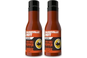 ERBIES Buffalo Wild Wings Nashville Hot Sauce - Spicy Chili Pepper with a Hint of Smoke - 2 Pack (12 Fl Oz Each)