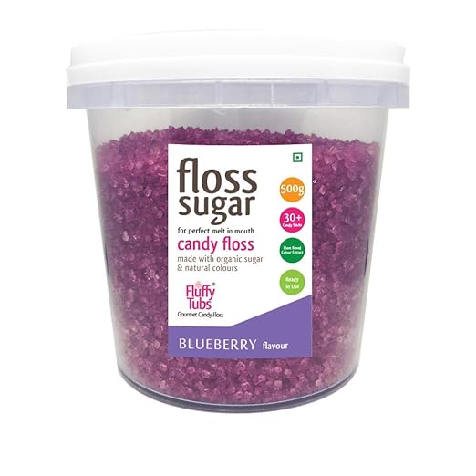 Floss Sugar Cotton Candy Sugar Flavoured Sugar Blueberry Flavour 500gms Organic Sugar Natural Colours Amazon In Grocery Gourmet Foods