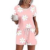 Ekouaer Women Pajama Set Casual Short Set
