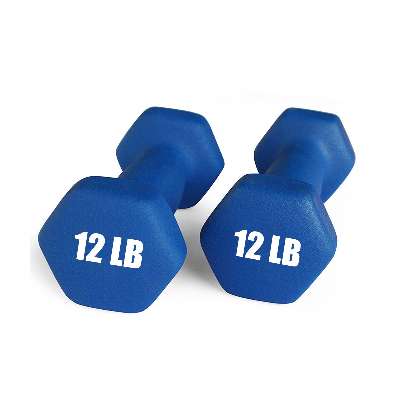 Portzon Weights Dumbbells 10 Colors Options Compatible with Set of 2 Neoprene Dumbbells Set,1-15 LB, Anti-Slip, Anti-roll, Hex Shape Image