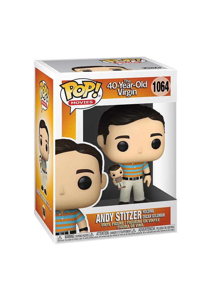Funko 54469 POP Movies: 40 Year Old Virgin- Andy holding Oscar w/Chase (Styles may vary), Standard