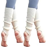 YUANQIAN Women Winter Extra Soft Long Legwarmer Warmer Knitted Stirrup Leg Warmers for Yoga Ballet Dance