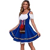 Populus Oktoberfest Dirndl Dress Costume for Women German Traditional Bavarian Outfits