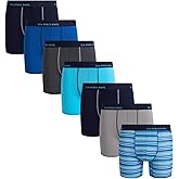 U.S. Polo Assn. Mens Boxer Briefs - 7 Pack 6'' Inseam Cotton Breathable Mens Underwear Boxer Shorts Pack with Contour Pouch