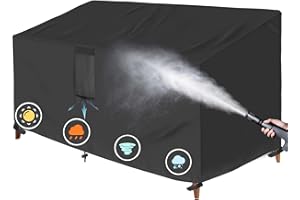 LUV4BABE Outdoor Couch and Sofa Cover Waterproof, Heavy Duty and Weatherproof 3-Seater Patio Sofa Furniture Cover 80" W x 38" D x 35" H with Air Vent and Handles, Protects from Sun, Snow, Rain, Wind