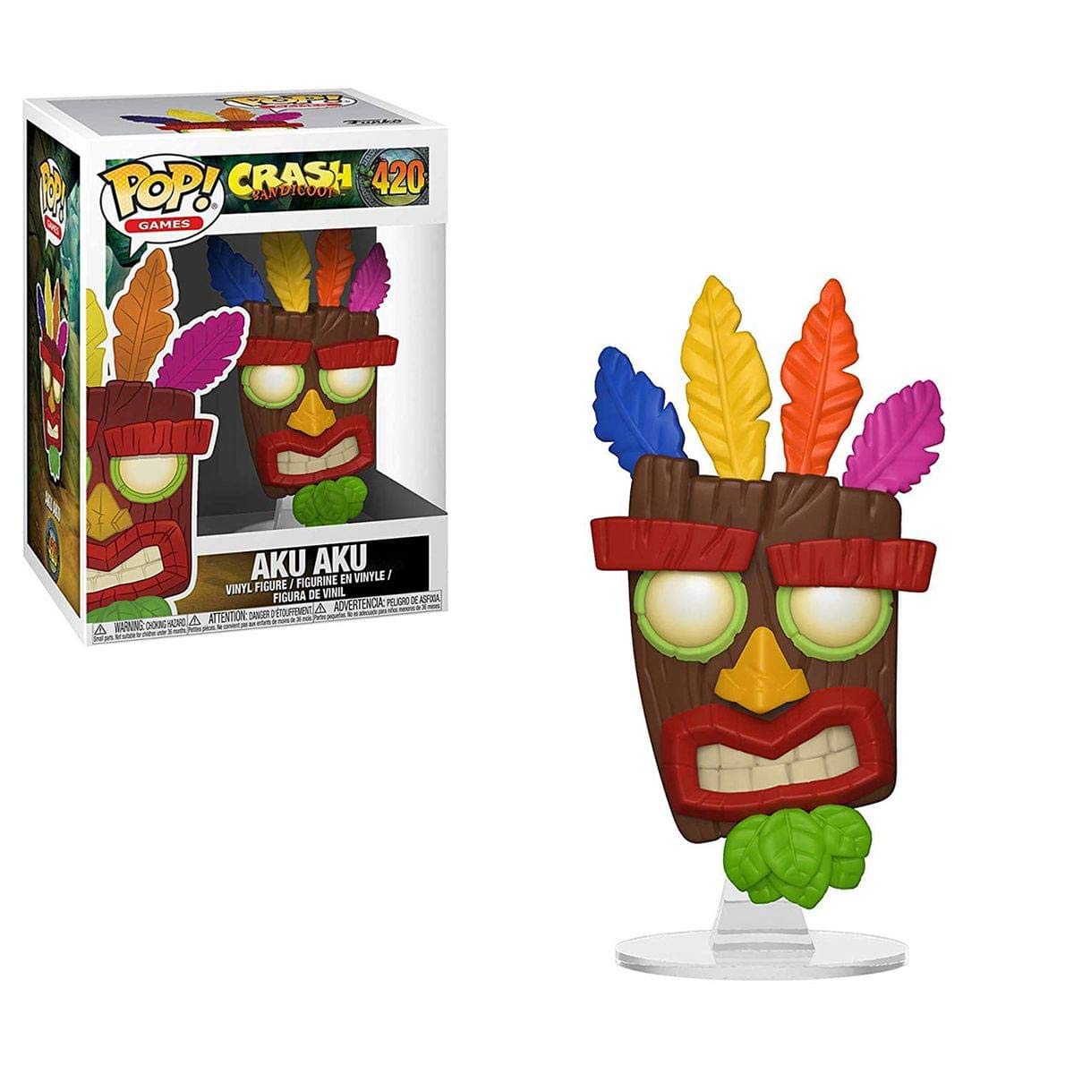 Funko 33915 POP Vinyl: Games: Crash Bandicoot Aku, Multi One Size