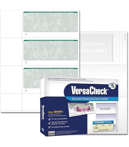 Versa 3 VersaCheck Security Business Check Refills 750 Checks 250 ...