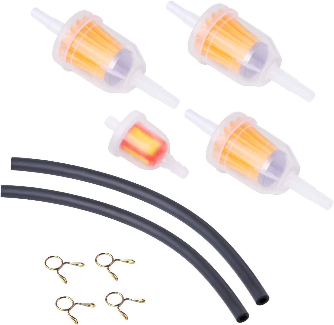 MICGEEK 10pcs Inline Fuel Filter 6mm, Universal Small Petrol Car Fuel