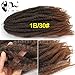 3Pcs Hot Sale 18'' 100g Afro Kinky Curly Twist Hair Crochet Braids Marley Braid Hair Extension Senegalese Twist Crochet Braiding Hair (1B/30#)