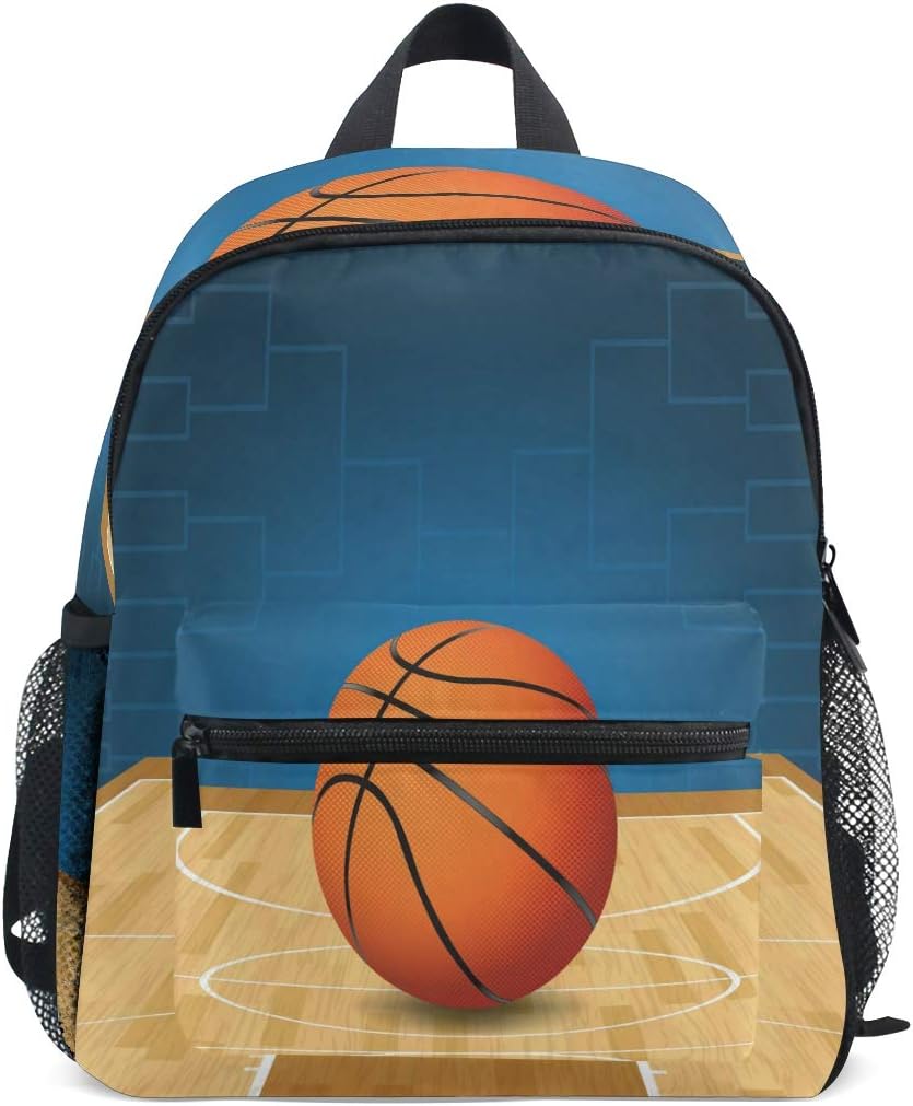 Kids Backpack Basketball On Court Kindergarten Preschool Bag for