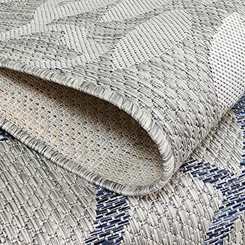 Sunnydaze Flourishing Fantasies Indoor/Outdoor Patio Area Rug 7x10 Foot