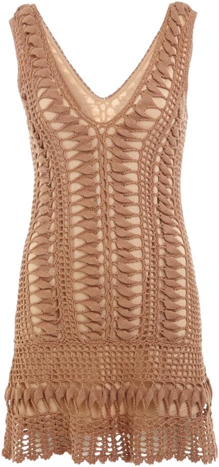 Melissa Odabash Alexis Mocha Crochet Dress