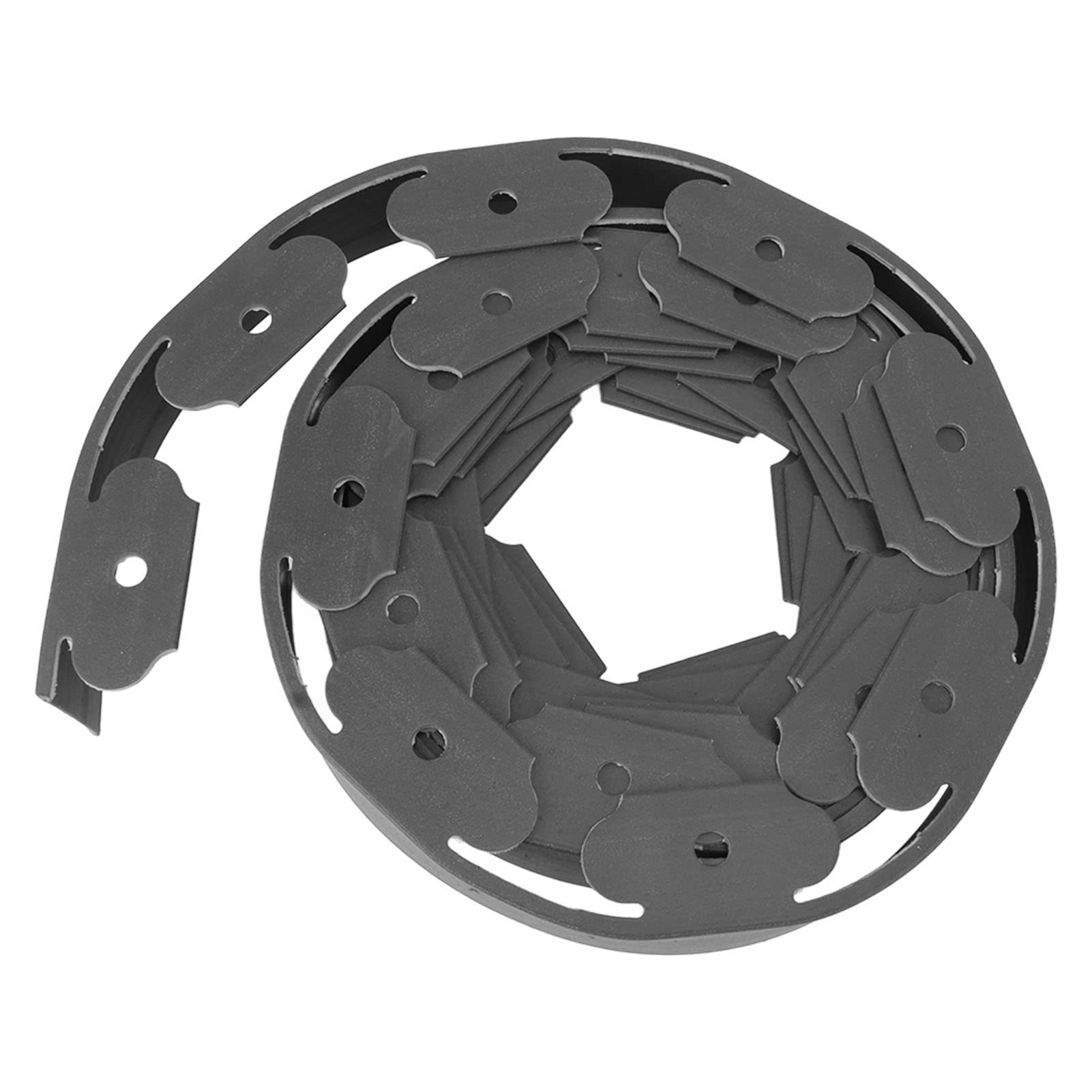 Atyhao No Dig Landscape Edging Kit, PE Garden Edging Border for Landscaping Flower Landscape Edging With 30 Spikes for Lawn, Flower Garden, Grass (Grey)