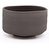 Ceramic Matcha Bowl – Handmade Chawan Matcha Bowl, Japanese Bowl, Charcoal Gray, 21.1 oz, 620ml Made in Japan