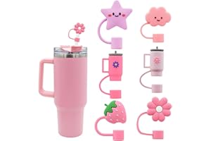 MEITESTI Straw Cover Cap for Stanley Cup,Straw Topper Compatible for 30&40 Oz Tumbler with Handle,10mm 0.4in Dust-Proof Reusable Straw Tips Lids,Straw Tip Covers for Party Decor