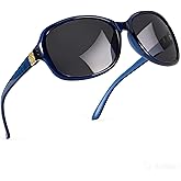 SIPHEW Polarized Sunglasses for Women | Vintage Square Sunglasses w UV400 Protection | Womens Wraparound Shade
