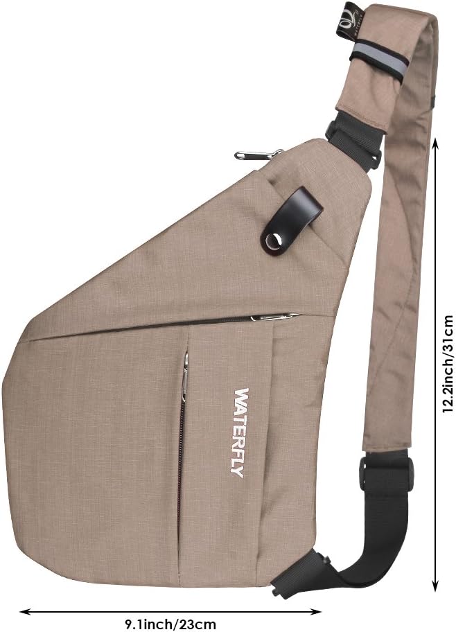 Waterfly Zaino Monospalla Uomo e Donna Leggera Borsello Borsa Petto per  Lavoro Sportivo Cachi Zaino monospalla urban-earth.co.uk