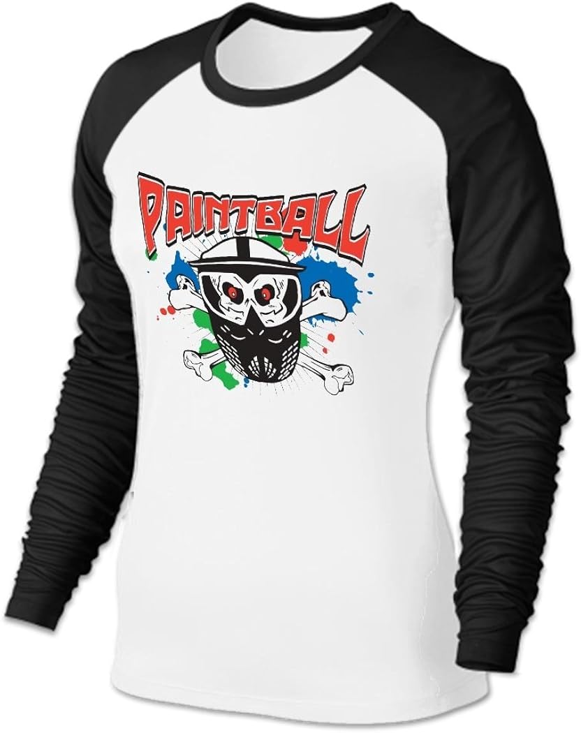 GGoodd Long Sleeve Baseball Shirts Paintball Team White/Black XXLarge