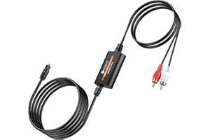 Neoteck 192kHz DAC Converter 5.9ft/1.8m Optical to RCA Cable SPDIF to RCA Digital to Analog Converter with Built-in Audio Amp