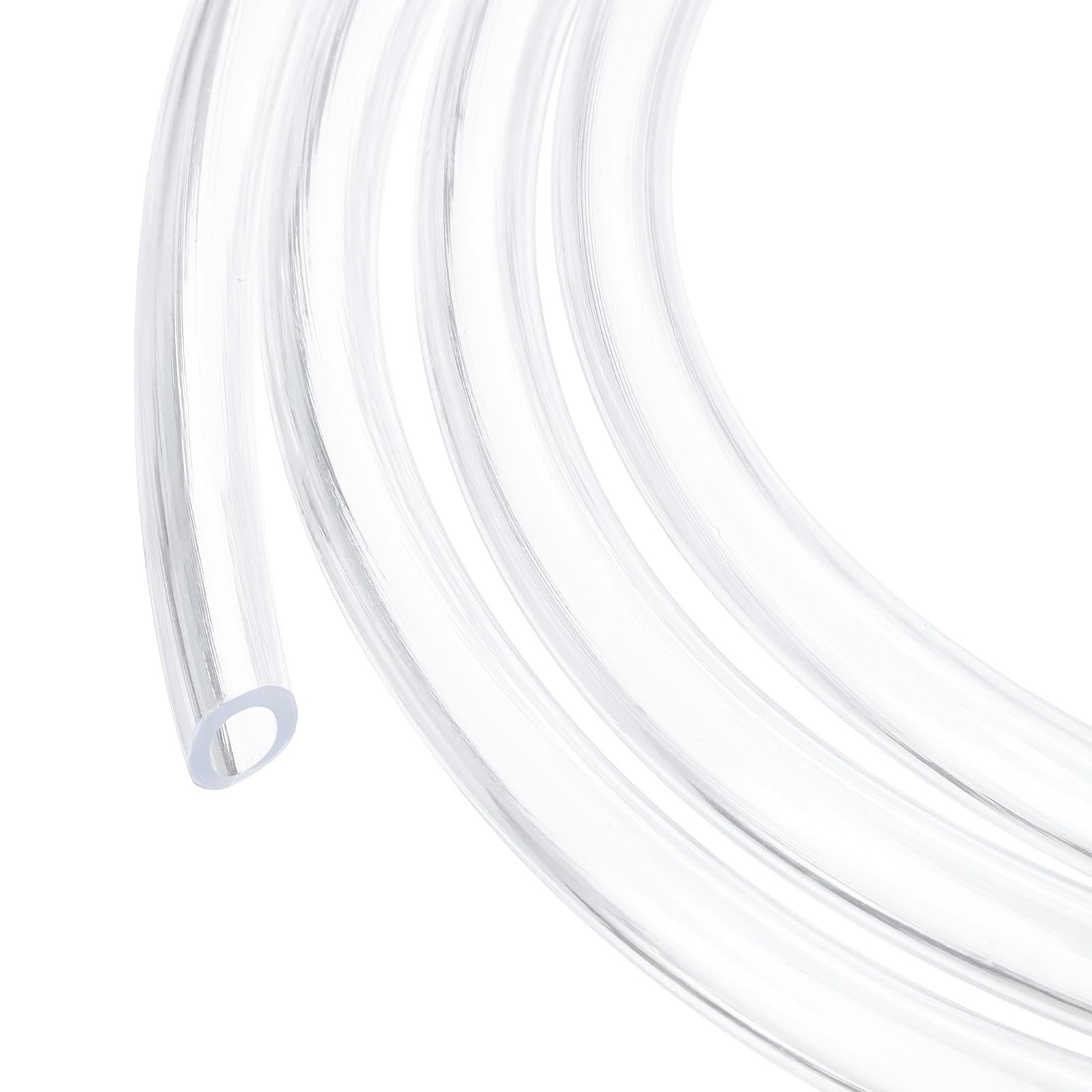 Rebower 100ft 4.8mm x 7.9mm Clear Plastic PVC Tubing Flexible Vinyl Tube, [for Garden Irrigation, Water Hose, Fish Tank, Aquarium] - 3/16" x 5/16"