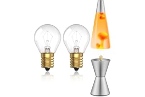 TobeBright 25W Lava Lamp Bulb, S11 E17 Base, 25W 120V for 14.5-Inch Lava Lamp Repalacement Bulb, Lava Lamp Light Bulb, Dimmable Bulbs E17 Base Bulbs 2-Pack