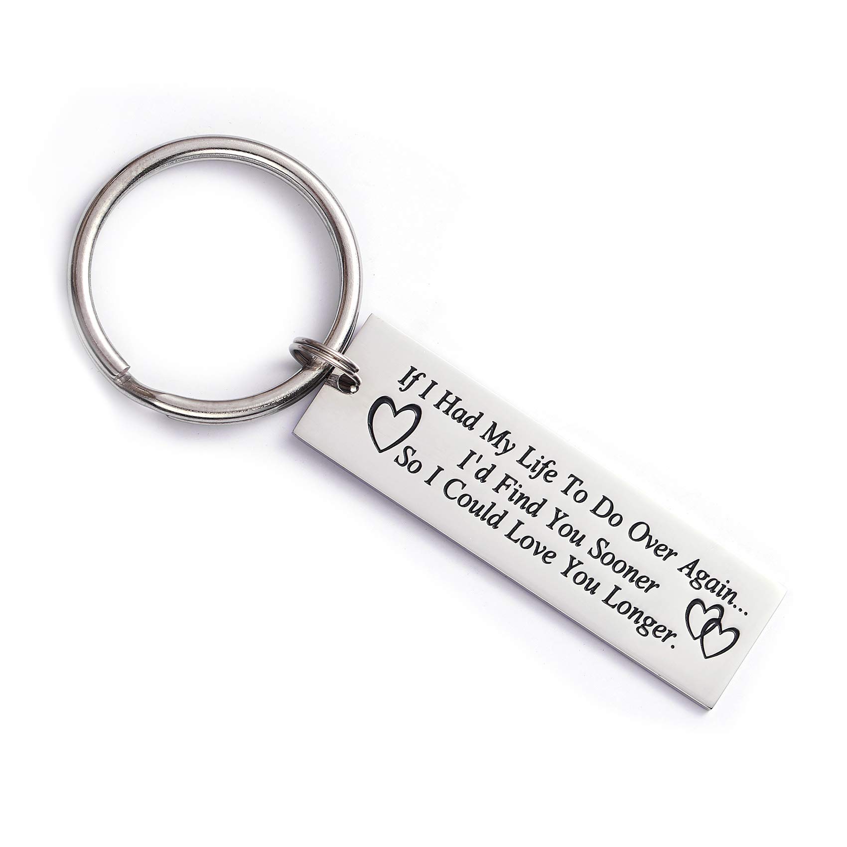 LParkin Boyfriend and Girlfriend Gift If I Had My Life to Do Over Again I'd Find You Sooner So I Could Love You Longer Keyring