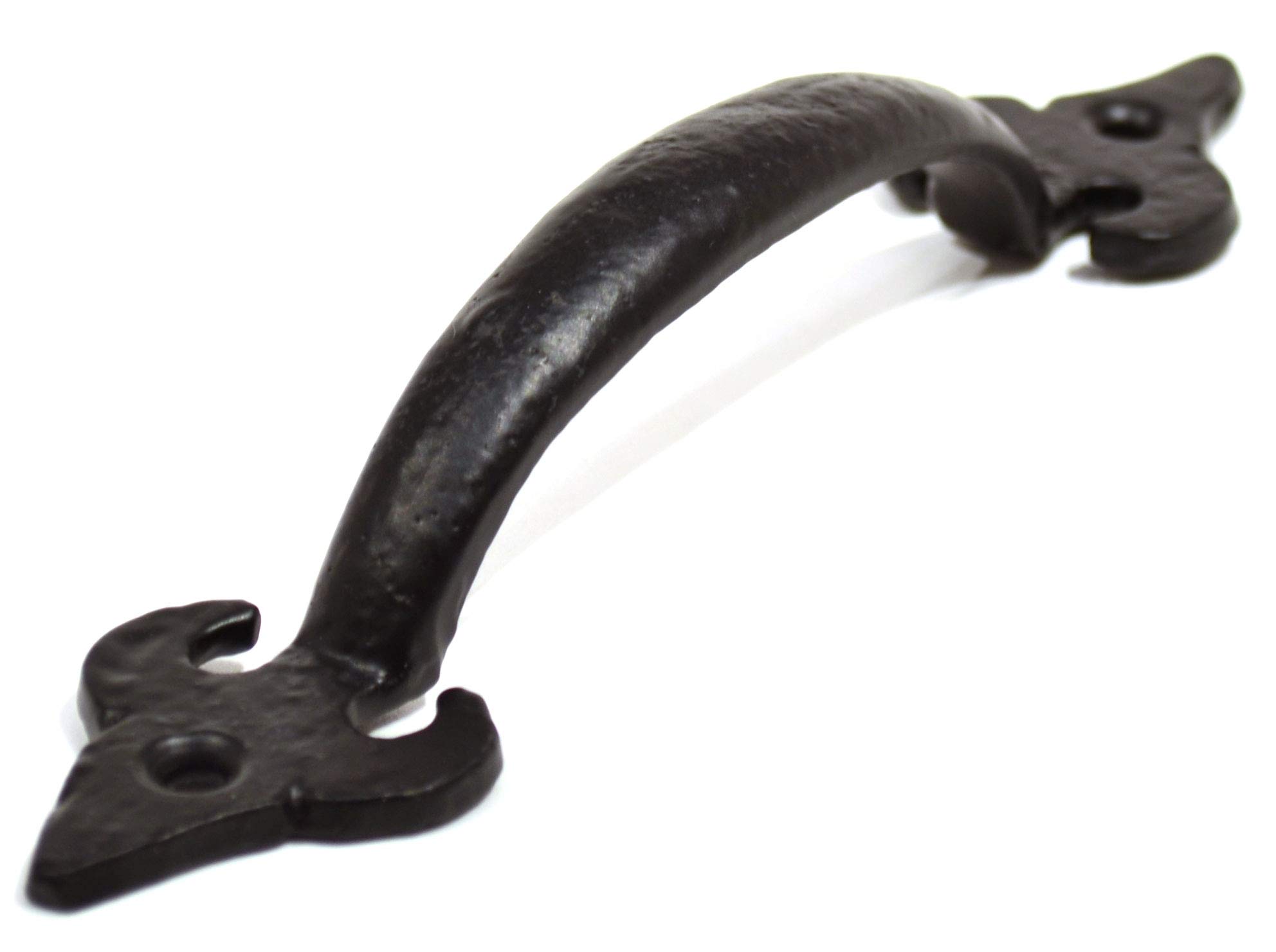 Centurion BA12P Antique Design Tudor Fleur-De-LYS Door Pull Handle Black 175mm