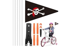 WADY Bike Safety Flag - Adjustable Safety Flag with Pole and Mounting Bracket for Bikes, Scooters, Trikes - Bike Flag Bicycle