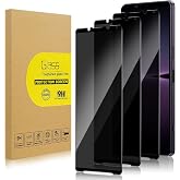 Lokyoo 3 Pack Privacy Screen Protector for Sony Xperia 1 Ⅳ/ Sony Xperia 1Ⅴ | Anti-Spy Tempered Glass, Ultra HD, Anti-Scratch, Bubble-Free, Easy Install 9H Protective Glass, for Xperia 1 Ⅳ/ Xperia 1Ⅴ