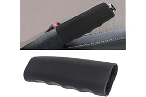 FISTANA Pack-1 Car Handbrake Cover, 4.8 " x 1.6 " x 1.4 " Wave Shaped Soft Silicone Tightly Fit Brake Levers Decoration, Full Wrap Anti-scratch Dust-proof Protective Cover, Universal for Cars (Black)