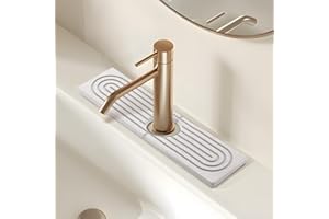 Sunbrnhome Kitchen Sink Faucet Mat, Super Absorbent Diatomaceous Earth Faucet Mat Prevents Water Pooling in Sinks, Sink Splas